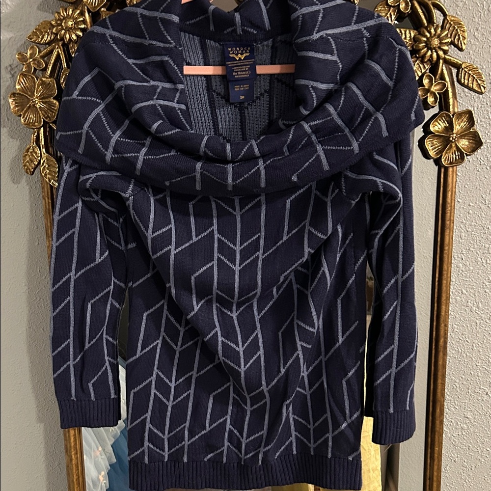Her Universe Wonder Woman Cowl Neck Sweater Limited Edition - Small